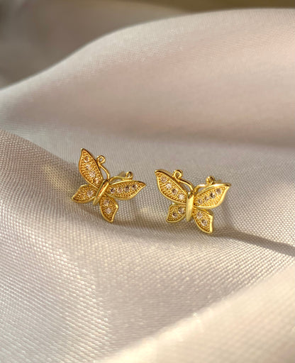 Butterfly golden studs