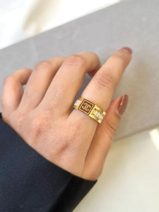 CC Gold plated ring