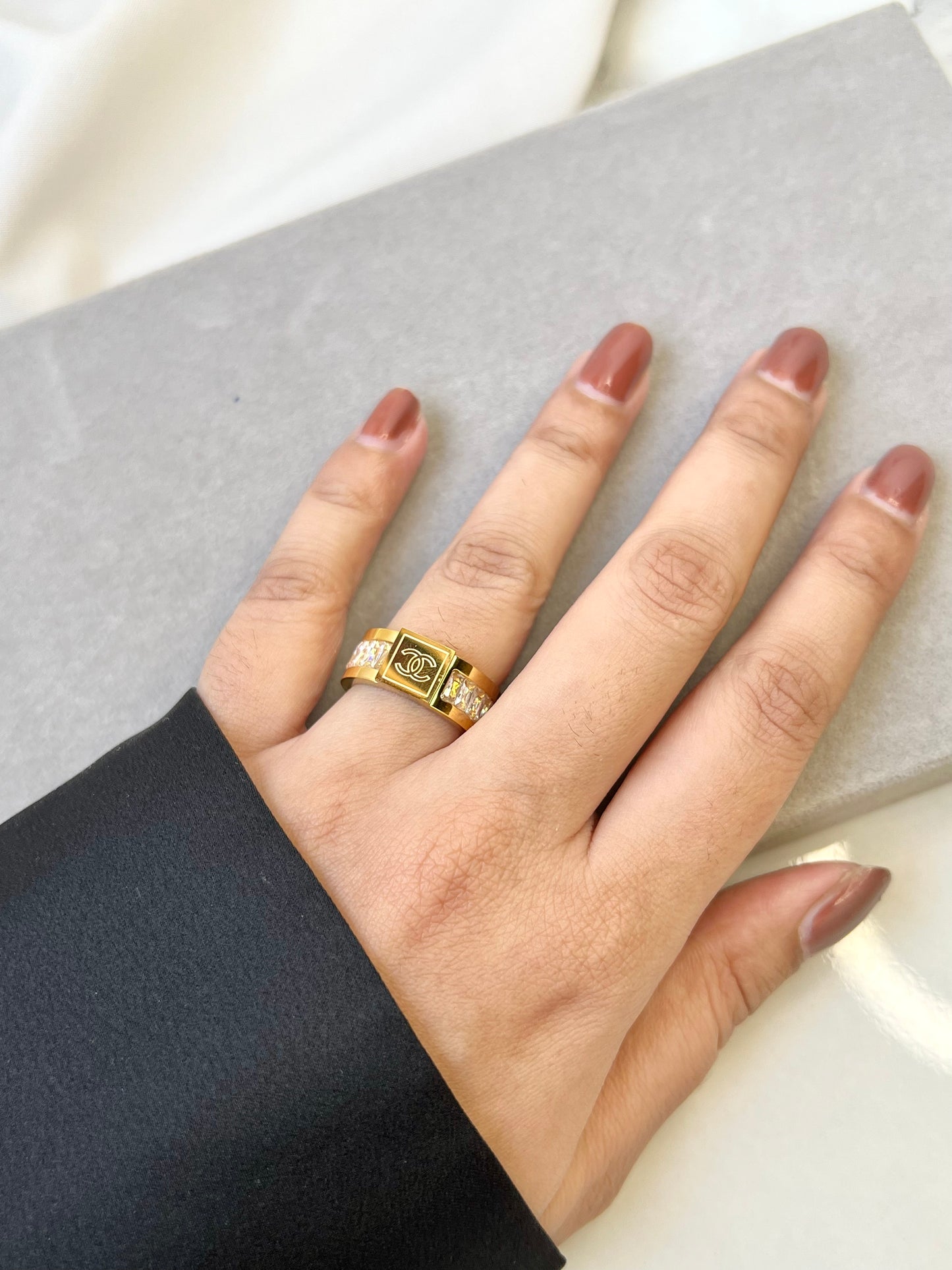 CC Gold plated ring