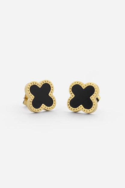 Wish ear studs black/golden V1